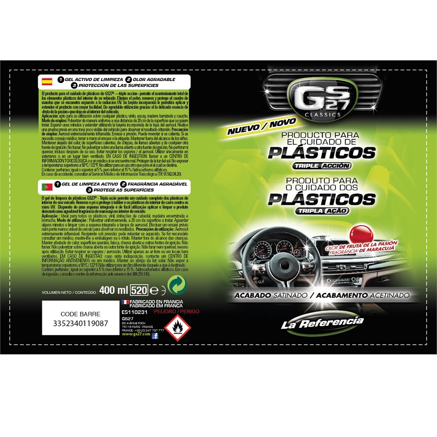 Renovador de plásticos GS27 400 ml Norauto.es Renovador de plásticos GS27 400 ml Norauto.es