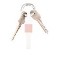 USB Lightning TNB blanco y rosa llavero
