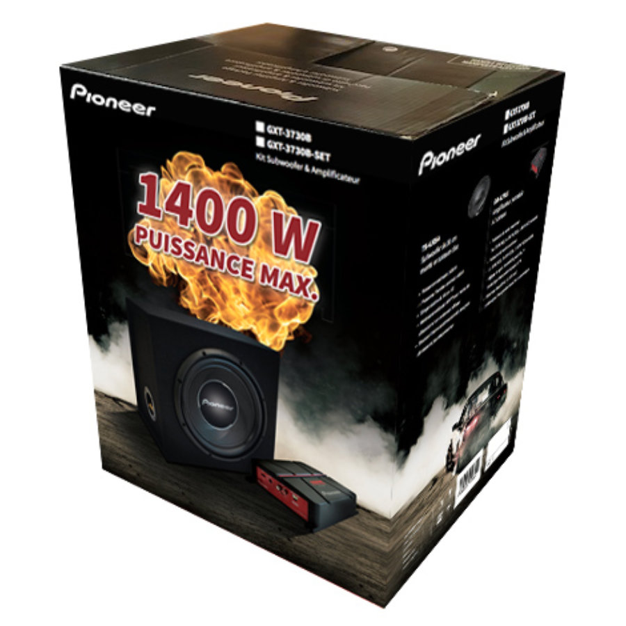 Pack Amplificador bajo +Subwoofer+ Kit cableado GXT3730B SET PIONEER
