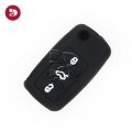 Funda de mando VW-SEAT-SKODA negro 3 botones